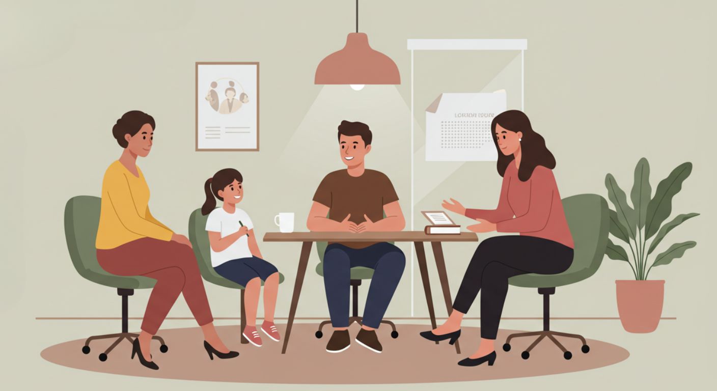 [Imagem de uma profissional de saúde conversando de forma acolhedora com uma paciente]